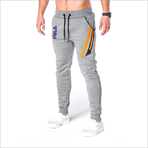 Mens Cotton Track Pants - Cotton, Grey, All Season | Designed for Comfort and Style, Ideal for Active Adults