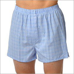 Blue Cotton Boxer Short