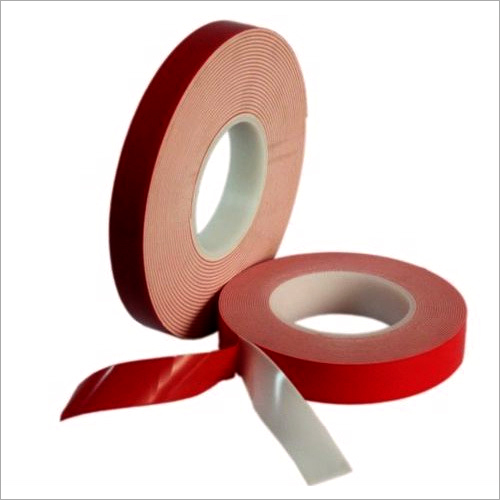 Acrylic Foam Tape - Various Thickness & Widths, Red Color | High Temperature Resistance, Pressure Sensitive Adhesive