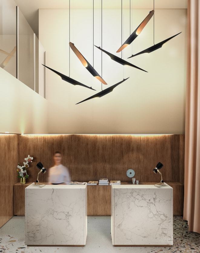 Suzuka Lighting Set - Glass And Brass, 3.2" Tube Diameter | Matte Black Finish, 39.4" Width, Led G9 Bulbs