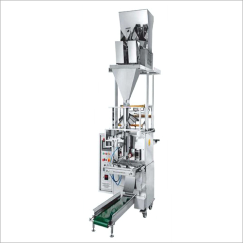 Silver Automatic Collar With Double Head Weighing Filler Pouch Packing Machine