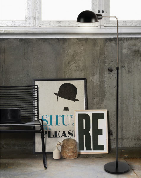 Matte Black Newton Floor Lamp