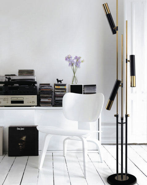 Matte Black Vailey Floor Lamp