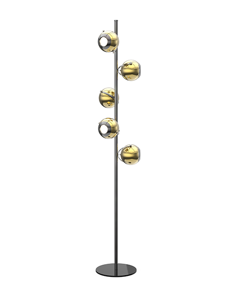 Matte Black Candice Floor Lamp