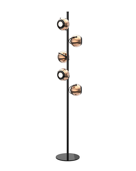 Matte Black Candice Floor Lamp
