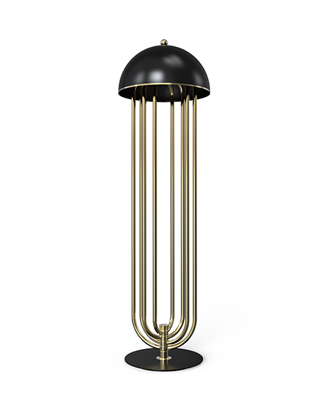 Matte Black Flare Floor Lamp