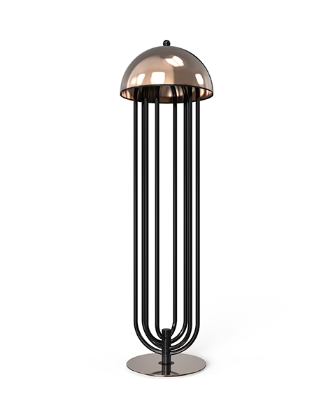 Matte Black Flare Floor Lamp