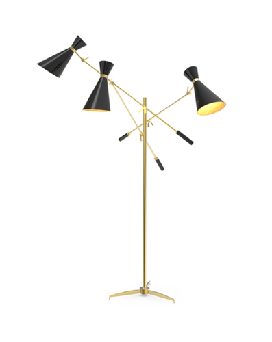 मैट ब्लैक लॉरेंस फ़्लोर लैंप