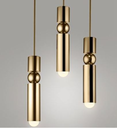 Gold Vio Hanging Lamp