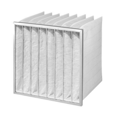 Pocket Type Filter - Non-Oven Synthetic Fiber Media, 495 x 495 x 25 mm , White Color, Retains Solid Particles Up to 25 Micron Rating