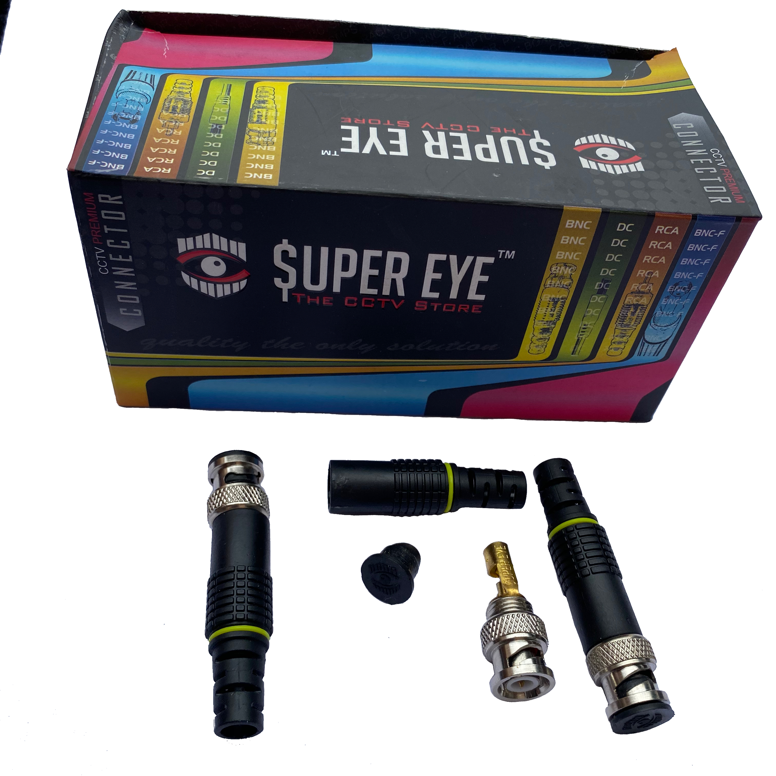 Bnc Connector Brass H Yellow - Plastic Material, Bnc Male Design, Screw Connector Type | Waterproof, Suitable For Digital And Mini Cameras