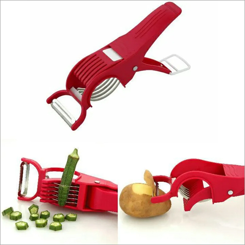 Red Manual Vegetable Peeling Machine