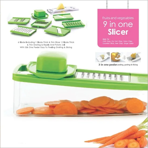Green 9 In One Fruit And Vegetable Slicer