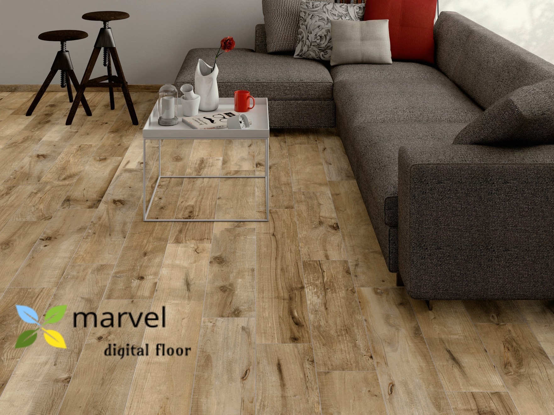 Porcelain Tiles - 600x600 Mm, Glazed Finish, White-black Multi Color | Acid-resistant, Non-slip, Rustic, Polished Surface, 8.5 Mm Thickness
