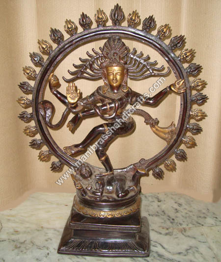 Lord Nataraja Brass Statue - Durable Metal, Polished Finish | Exquisite Hindu Religious Art, Timeless Beauty and Quality Craftsmanship
