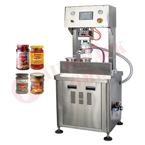 Semi-Automatic Glass Bottle Vacuum Capping Machine / Lug Capping Vacuum Type