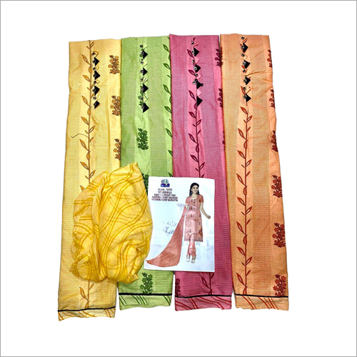 Ladies Suit Designer Material - Cotton, Soft & Comfortable | Moisture Absorbent, Light in Weight, Quick Dry, All-Season Use