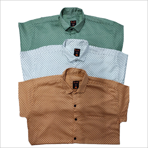 Mens Dotted Shirts - Cotton Long Sleeve, Sizes M-L-XL Available | Quick Dry, Washable, No Fade, Suitable for Rainy Spring and Summer