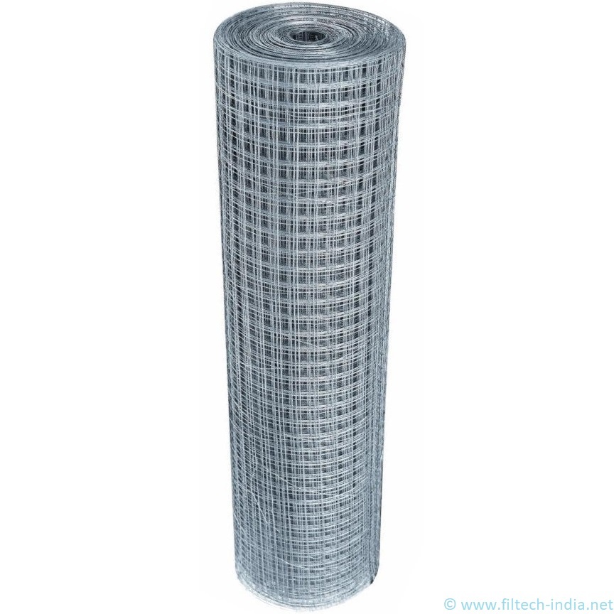 Welded Wire Mesh - Galvanized Steel | Silver Color, 20g-14g Wire Gauge, Standard Is 4948:2002