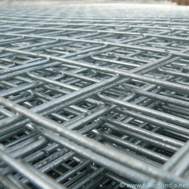 Welded Wire Mesh - Galvanized Steel | Silver Color, 20g-14g Wire Gauge, Standard Is 4948:2002