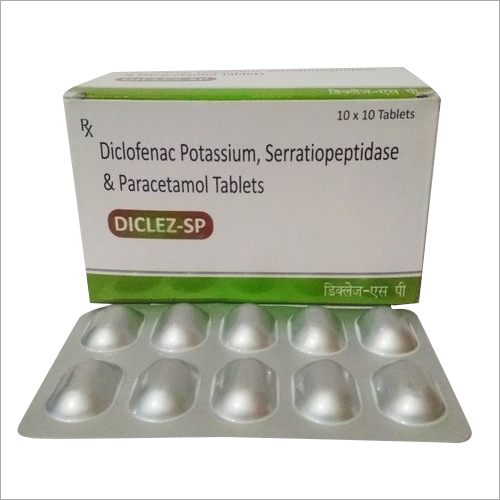 Diclofenac Potassium - Serratiopeptidase And Paracetamol Tablet General Medicines
