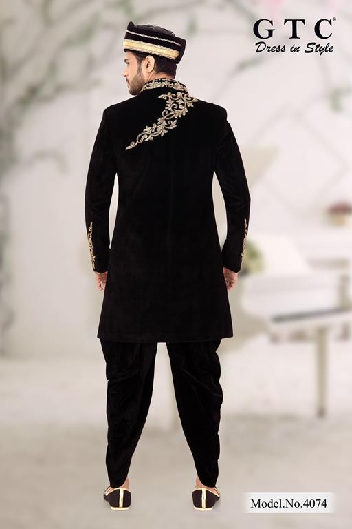 4074 Exclusive Wedding Sherwani Age Group: 16-50