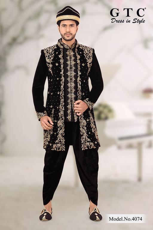 4074 Exclusive Wedding Sherwani Age Group: 16-50