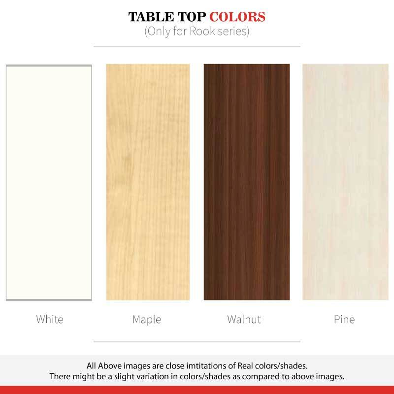 White Height Adjustable Table, Manual (Rook M15)