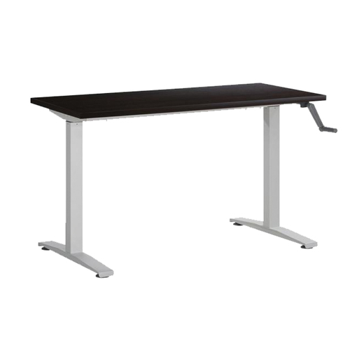 White Height Adjustable Table, Manual (Rook M12)