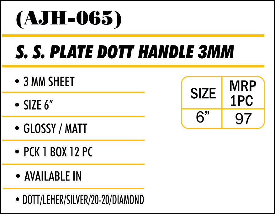 Plate Handle Application: Door