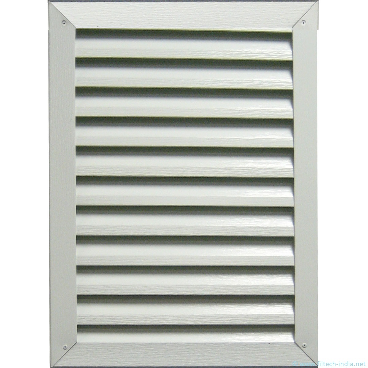 Fixed Louvers - Aluminum, 12" X 12", Powder Coated Finish , Adjustable Blade Angle For Optimal Light And Air Control