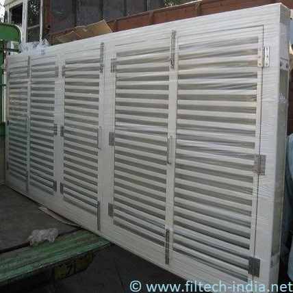 Fixed Louvers - Aluminum, 12" X 12", Powder Coated Finish , Adjustable Blade Angle For Optimal Light And Air Control