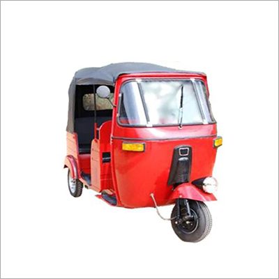 Passenger E-rickshaw - Closed Body, 3 Wheels, Red-black Color | 4-seater, Battery Drive, 1 Year Body Warranty, 3 Year Motor Warranty