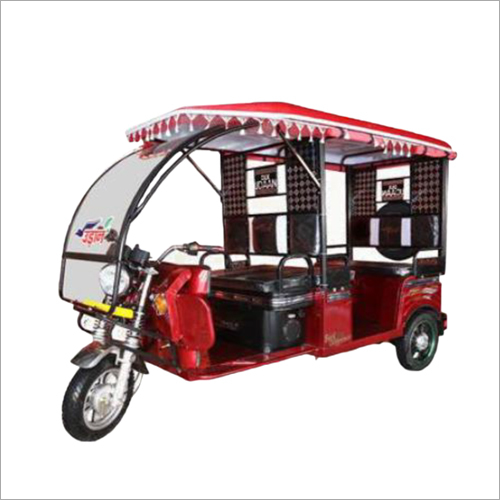 Passenger E-rickshaw - Closed Body, 3 Wheels, Red-black Color | 4-seater, Battery Drive, 1 Year Body Warranty, 3 Year Motor Warranty