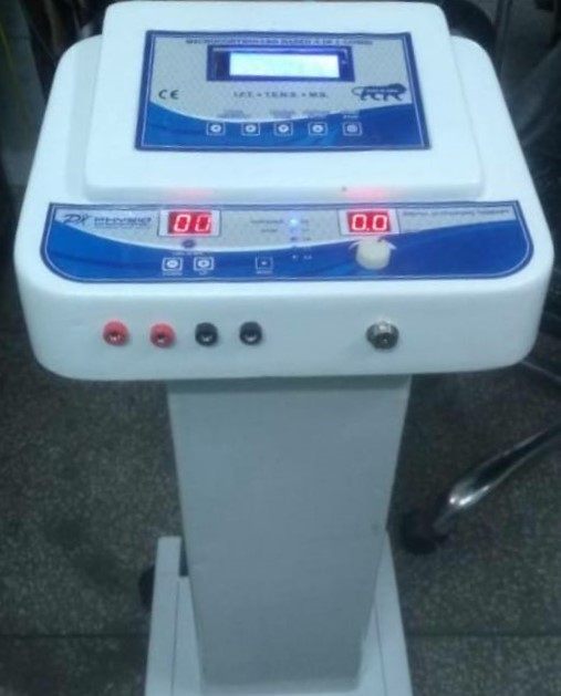 4 In One Electrotherapy Machine - Iron Build, Microcomputer-controlled Lcd | Programmable Interferential Therapy, Muscle Stimulator, Tens & Ultrasonic Treatment