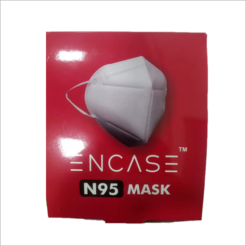 Covid N95 Face Mask - Non-woven + Meltblown Fabric, 95x120 Mm, White & Grey | 5 Layers, Bacterial Filtration Efficiency >95%, Elastic Sealing, Disposable