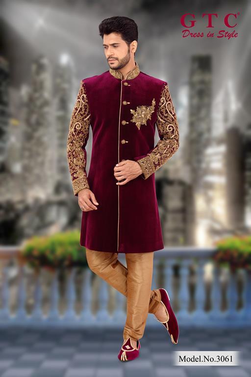 3061 Designer Sherwani Age Group: 16-50