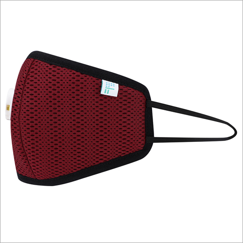 Maroon Face Mask With Filter