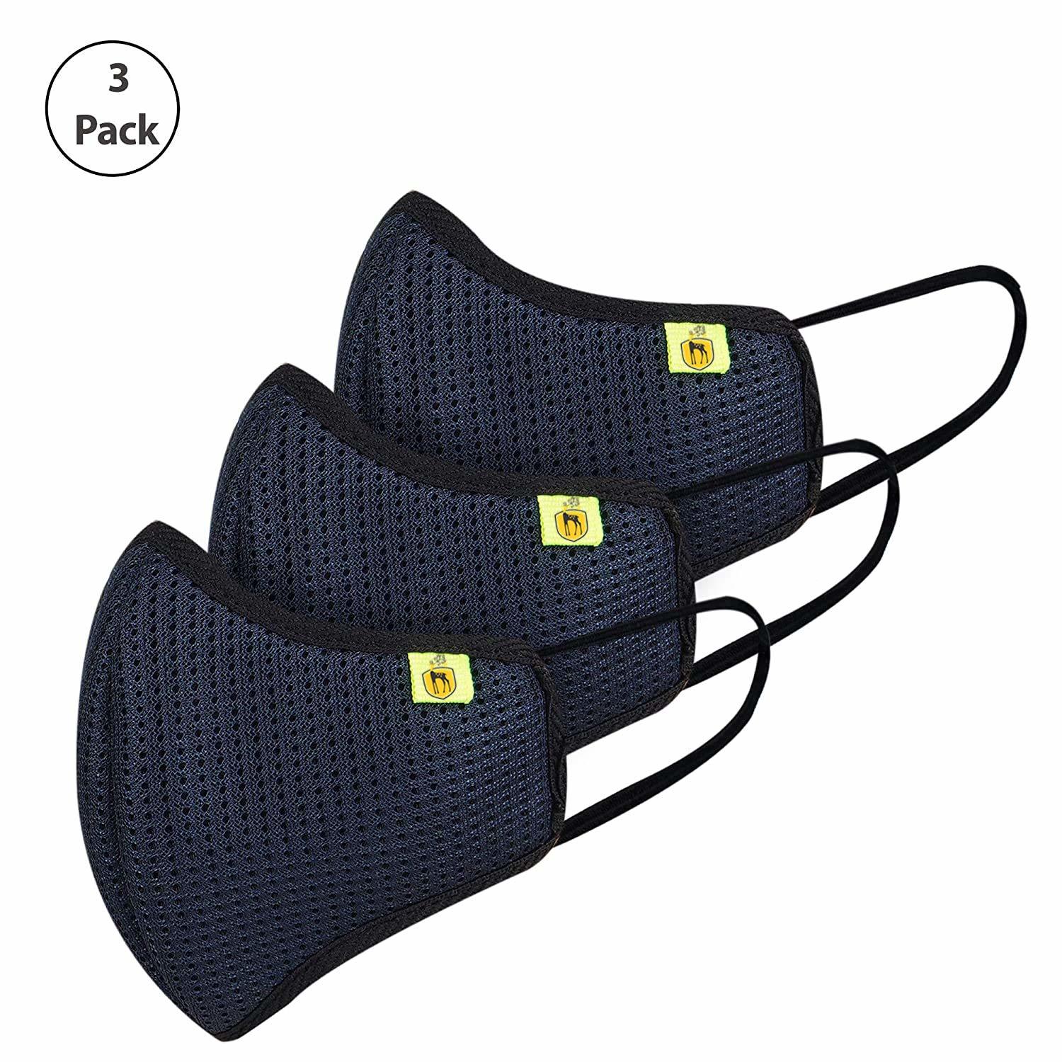 Black Reusable And Washable 6 Layered Outdoor Protection Fashion Face Mask (Unisex) (Anti Dust Anti Virus Anti Bacterial)