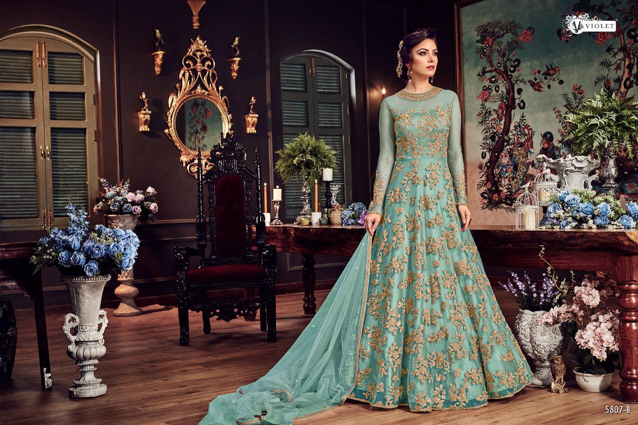 Maisha Collection - Heavy Net Top With Embroidery & Stone Detailing, Semi Stitched | Full Sleeves, Breathable, Plus Size, Quick Dry, Anti-wrinkle, Embroidered Design