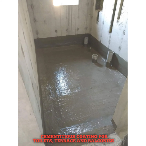 सीमेंटयुक्त कोटिंग वाले शौचालय, छत और बालकनी