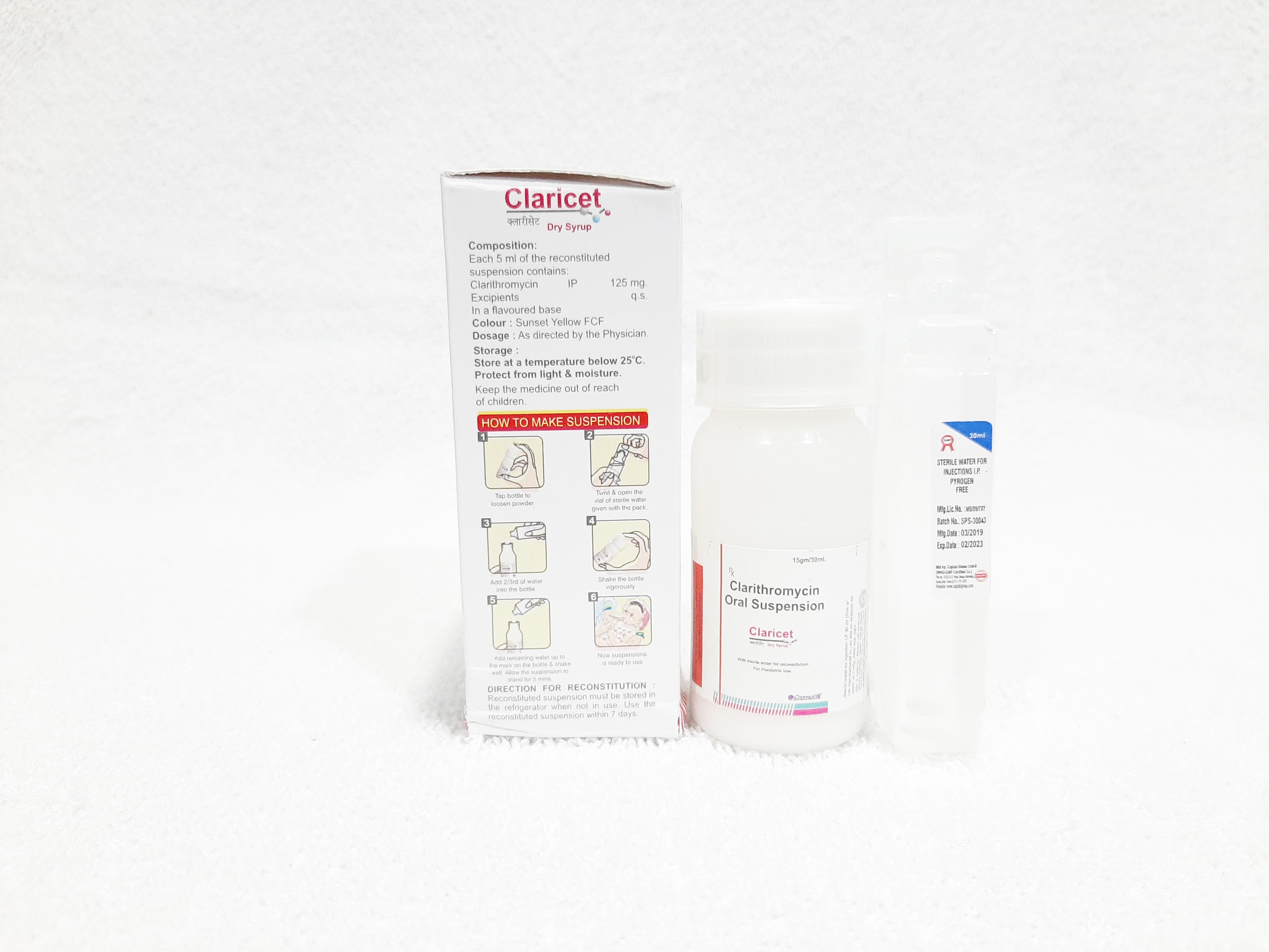 Clarithromycin Oral Suspension Application: As Directed By The Physician