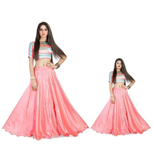 गुलाबी गुलाब लहंगा चोली