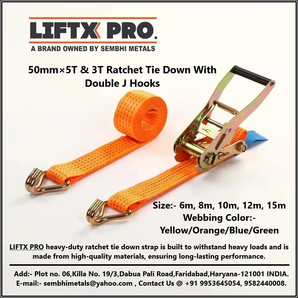 Easy To Operate Cargo Lashing Belt
