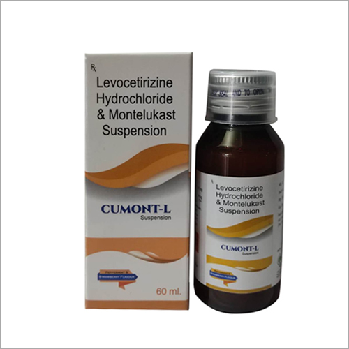 Levocetirizine Hydrochloride And Montelukast Suspension - 60 ML Liquid | Effective Allergy Symptom Relief, Includes 2.5 mg Levocetirizine Dihydrochloride + 4 mg Montelukast Sodium