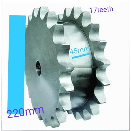 Double Row Chain Sprocket Teeth Number: 17Th Teeth Mild Steel Materials