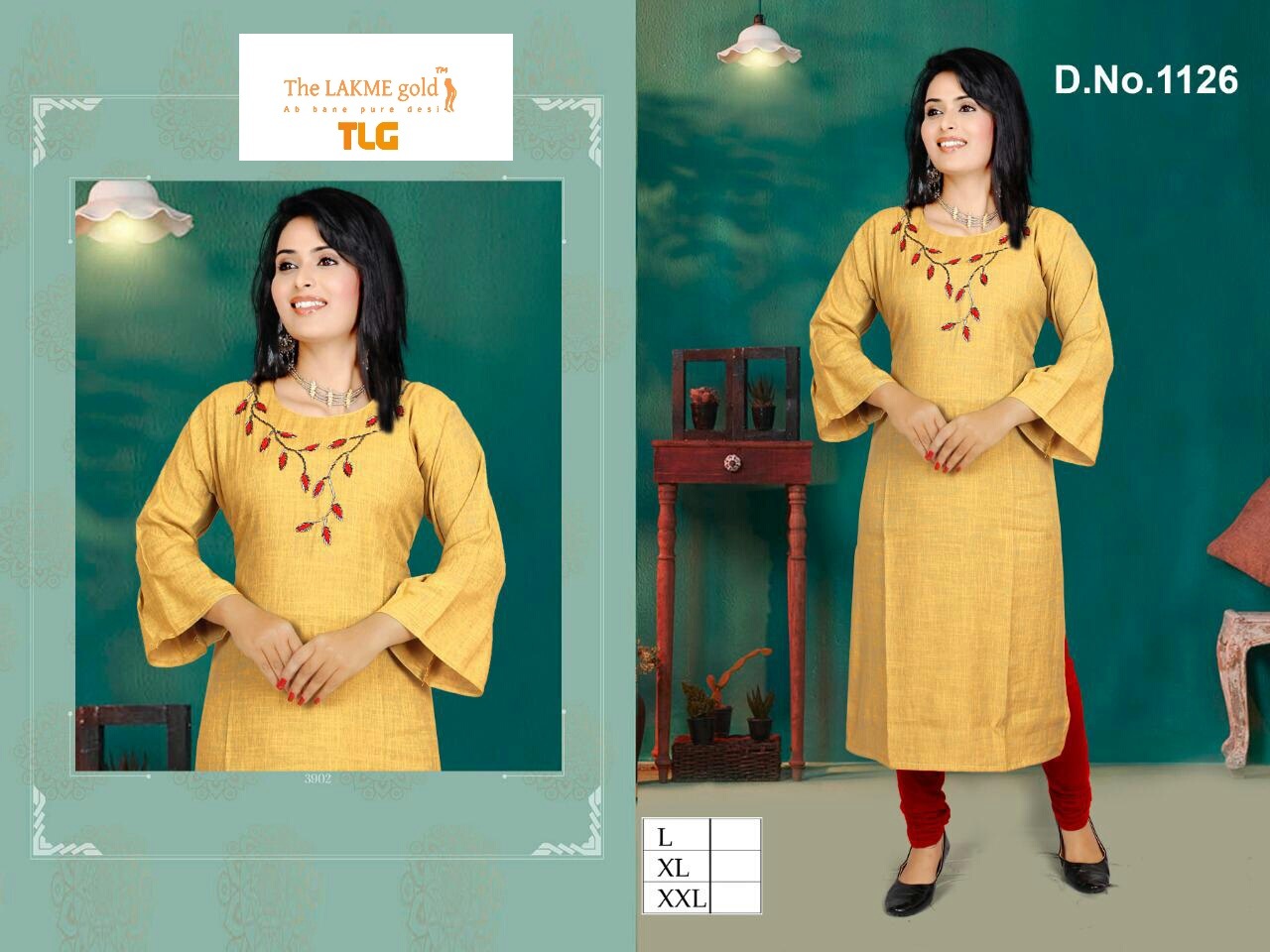 Ladies Kurti - Soft Cotton Blend, Available In Sizes S, M, L, Xl - Casual Washable Ethnic Wear For All Seasons