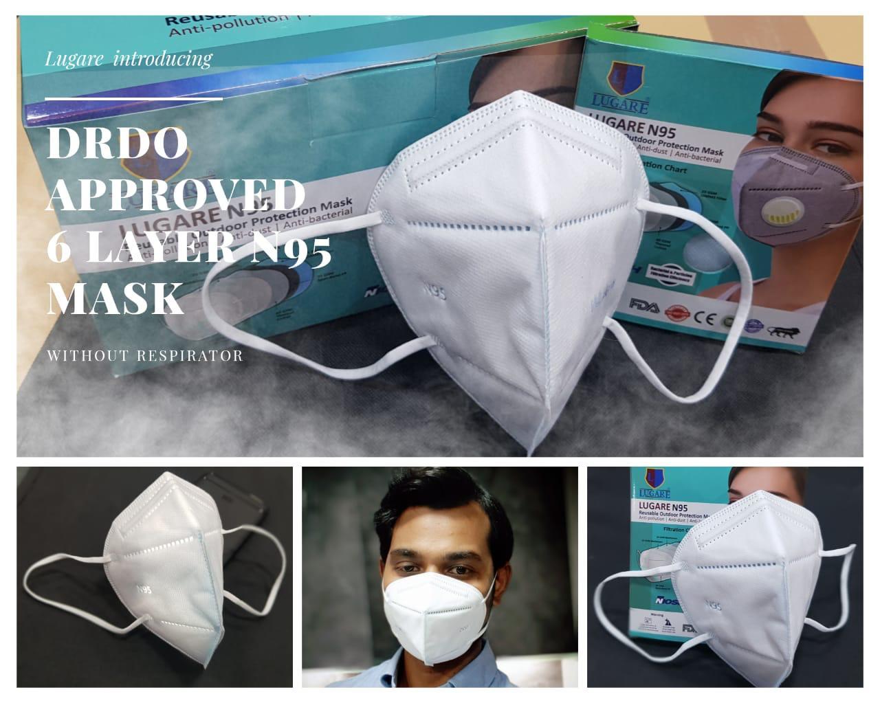 Magnum N95 Face Mask - Standard Size, Elastic Ear Straps | Multiple Use For All Ages, Anti Allergic, Ideal For Hospital And Clinic Use
