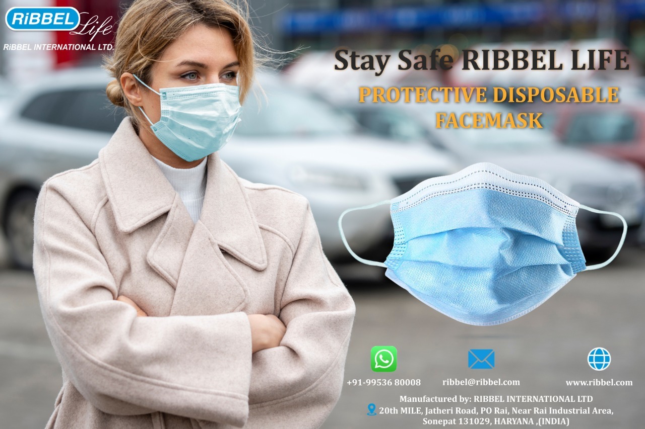 Ribbel Life 3-ply Disposable Face Mask. - Age Group: Suitable For All Ages