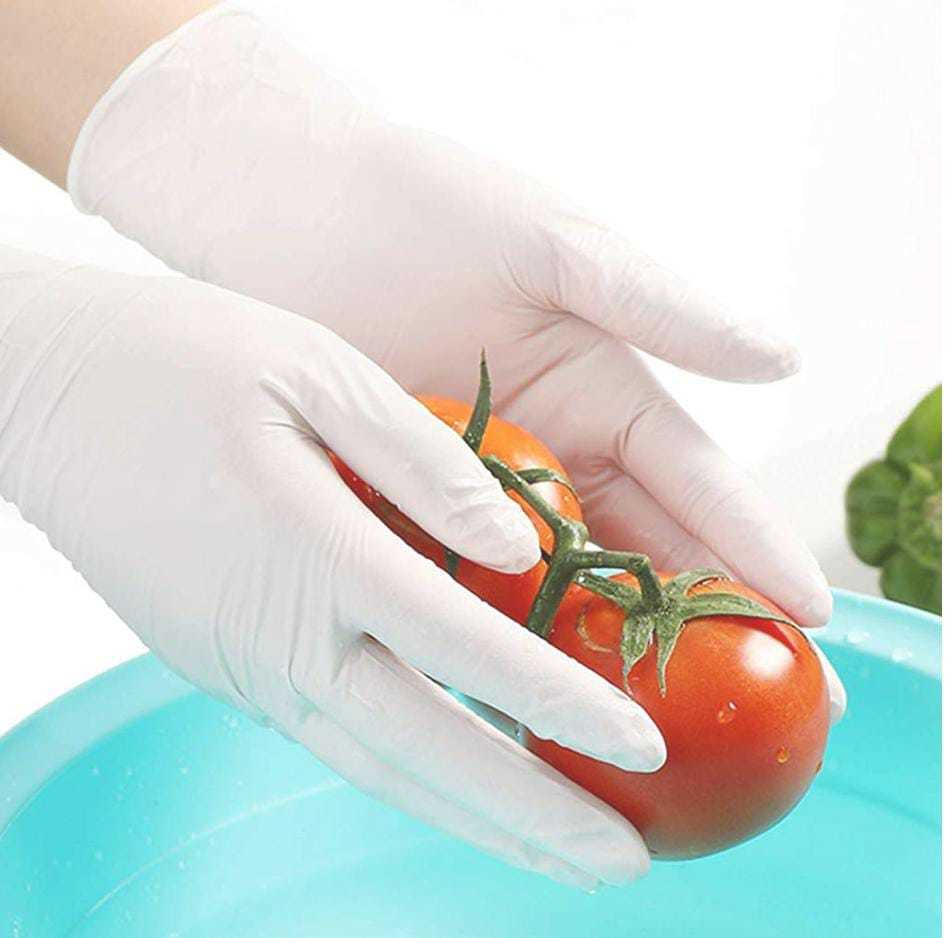 Latex Hand Gloves - Disposable , Large & Xl Sizes, White Color, Non-powdered, Ideal For Electrical And Chemical Industries
